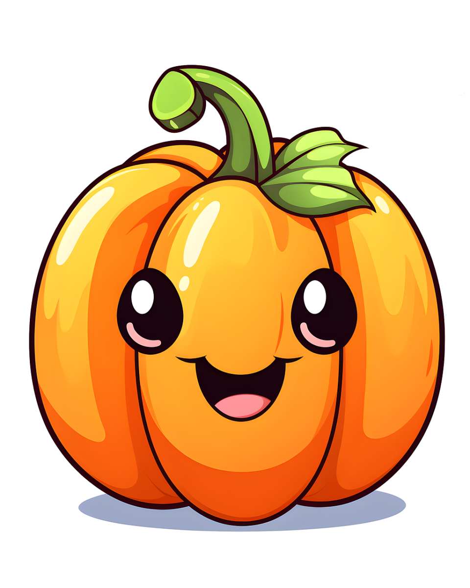 ai generated, pumpkin, cartoon, happy, halloween, adorable, october, autumn, fall, decoration, cutout